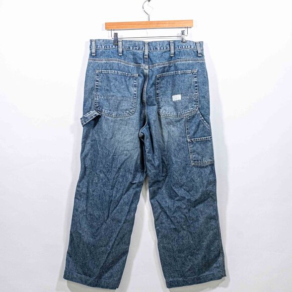 GAP Workwear Carpenter Jeans 38 x 27 Y2K VTG Streetwear Skate Hemmed - Picture 1 of 11